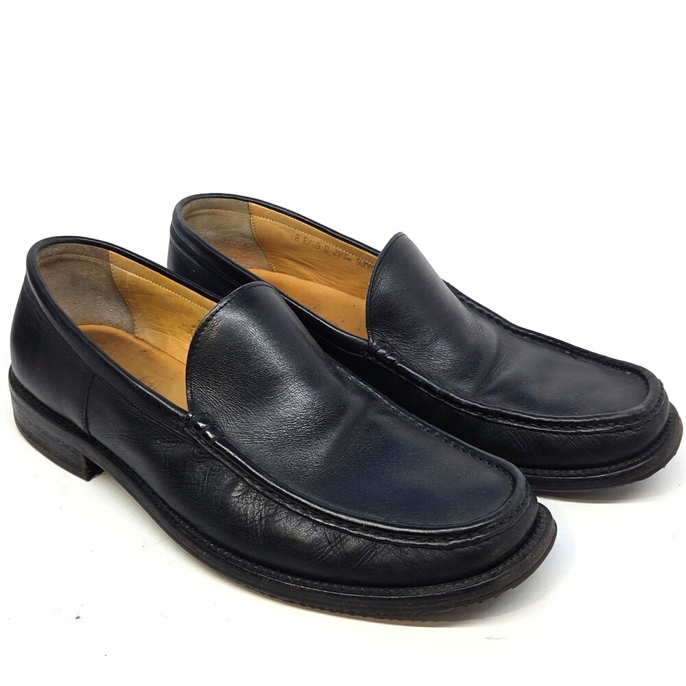 Bally "SUMANA" Mens Black Leather Loafers US 9 D Quality Made In Switzerland